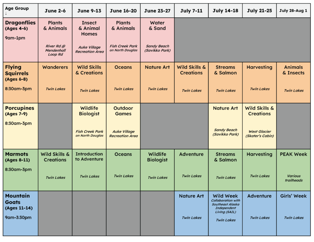 2025 Camp Calendar - Discovery Southeast